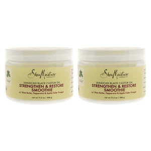 Shea Moisture Jamaican Black Castor Oil Strengthen Restore Smoothie 2 Pack 12 oz - Picture 1 of 3