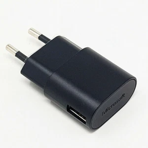 Genuine Microsoft AC-80E - US 2 Pin Black Travel Charger Plug - New - Picture 1 of 7