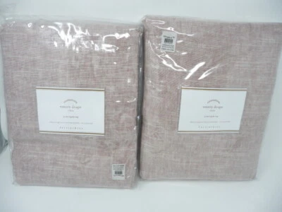Cortina Pottery Barn EMERY 50x84 S/2 forro de algodón malva 8110505 Foto 1 de 2