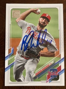 Brandon Workman Signed Autographed 2021 Topps Card Philadelphia Phillies