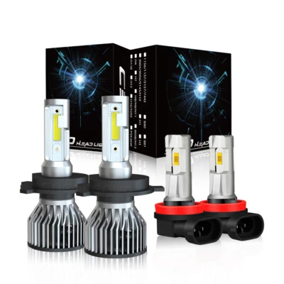 For Honda HR-V 2016 2017 2018 HRV White LED Headlight + Fog Light Bulbs 9003+H11 - Image 1 of 4