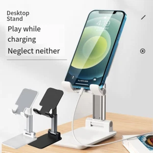 Portable Mobile Phone Stand Desktop Holder Table Desk Mount For iPhone iPad Tab. - Picture 1 of 21