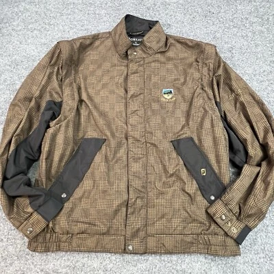 Jaqueta de chuva FootJoy DryJoys masculina XL marrom golfe zíper completo mangas removíveis - Imagem 1 de 4