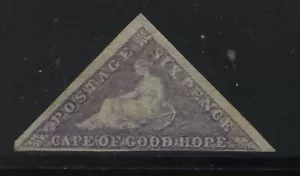 Cape of Good Hope 1855 6d lilac Triangular mint no gum - Foto 1 di 1