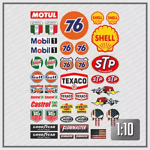 Youngtimer Modellbau RC 1:14 - 1:10 Aufkleber Set Universal MOTUL TAG 76 RC - Bild 1 von 3