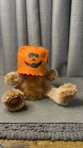 VTG Bath & Body Works Boo Bear Orange Pumpkin Mask Stuffed Animal Plush Works  - Picture 1 of 12