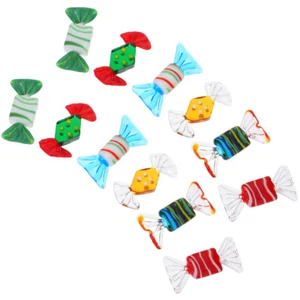 12 Pcs Candy Christmas Ornaments Colored Candies Funny Decor Store Baby - Picture 1 of 12