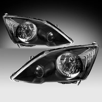 Conjunto de faros esquineros transparentes negros para Honda CRV CR-V EX LX 2007-2011  Foto 1 de 4