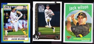 Jacob Wilson A's Rookie 2025 Topps #314, T90-29 & Dad Jack Heritage #160 Pirates - Picture 1 of 4