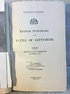 Cincuenta Aniversario de la Batalla de Gettysburg Mancomunidad de PA 1915 Rev Ed - Imagen 1 de 12