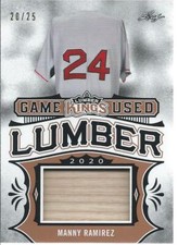 2020 Leaf Lumber Kings Baseball MANNY RAMIREZ Game Used Lumber 20/25 #GUL-42