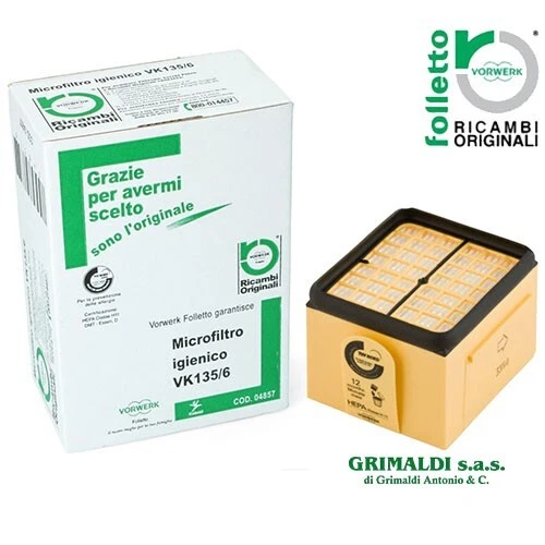 44093 VORWERK FOLLETTO FILTRO MOTORE HEPA ORIGINALE ASPIRAPOLVERE VK135 VK136