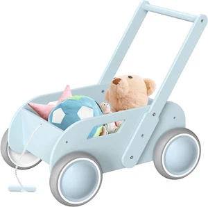 2025 Wooden Baby Walker,Baby Push Walker, Adjustable Speed Baby Walker for Boys - Bild 1 von 6