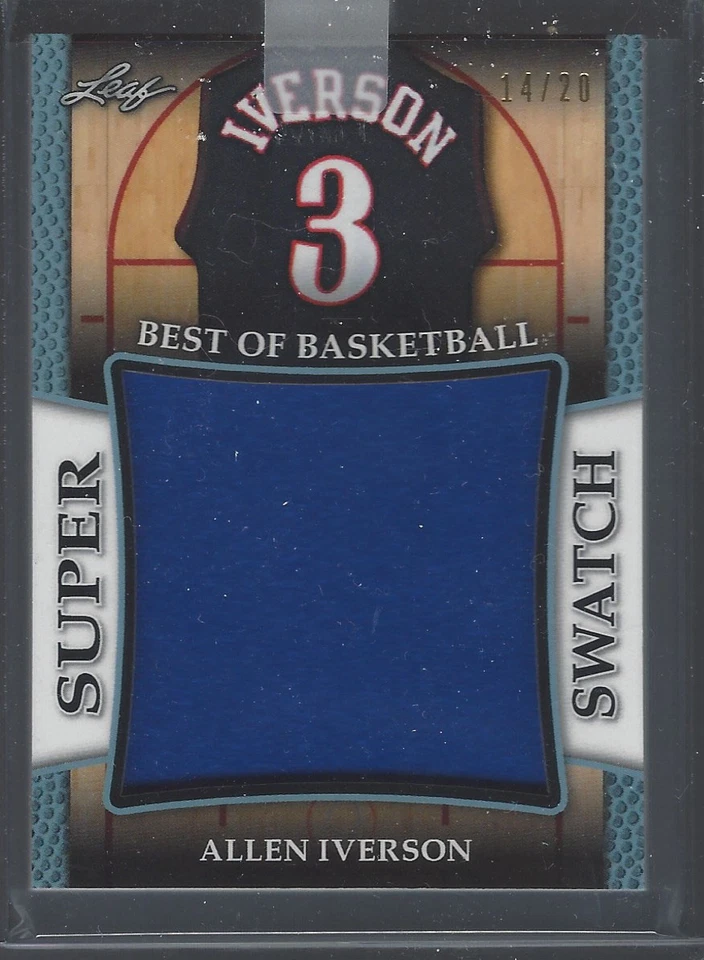 ALLEN IVERSON 2016-17 LEAF BEST OF BASKETBALL SUPER SWATCH 14/20 #SS-01 MINT - Image 1 of 1