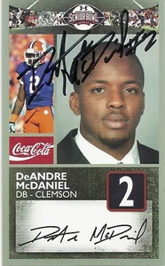 DEANDRE McDANIEL CLEMSON TIGERS SIGNED SENIOR BOWL CARD - Picture 1 of 1
