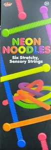 6x Scrunchems Neon Noodle Sensory Strings Six Stretchy Anxiety Stress Fidget Toy - Picture 1 of 1