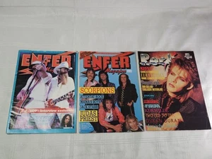 Enfer & Rocket Magazines Rock Metal Music 1985 - 3 Total Magazines - Foto 1 di 5