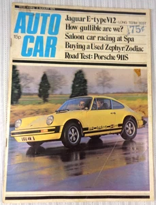 Autocar Magazine August 1974 Porsche 911S Jaguar E-type V12 Spa 24 Hours - Afbeelding 1 van 4