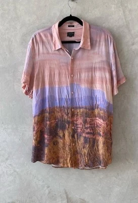 NWT Vintage Guess Mens Desert Theme Cactus Shirt Size S MSRP $79 - Image 1 of 4