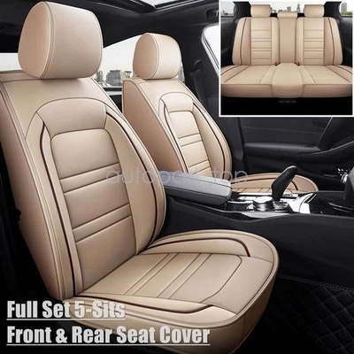 Full Surround Set For Mazda 3/CX-3/CX-30/CX-5/6 5-Seat Faux Leather Covers Tan - Image 1 of 4