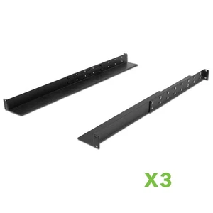 3 X Adjustable 4-Post Rack Mount Server Shelf Shelves Full Depth Rail Rails 1U - Picture 1 of 4