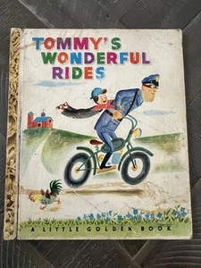 Gold Paper Spine Little Golden Book #63 TOMMY'S WONDERFUL RIDES "E" Print 42 pgs - Bild 1 von 10