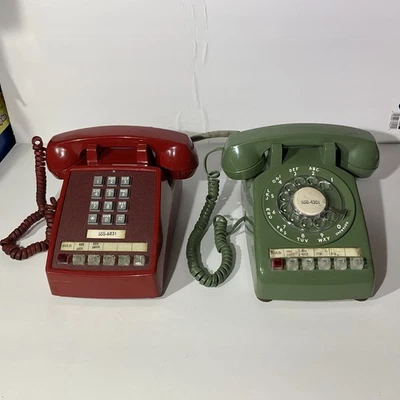 Lote De 2 Teléfonos Rotativos De Colección Western Electric (Cables Cortados) Foto 1 de 4