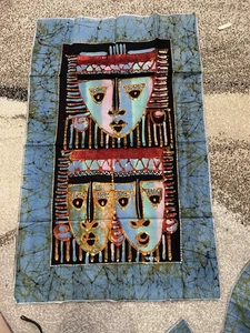 ASIATISCHE BATIKMALEREI AUS INDONESIEN MASKEN IM STIL VON IWAN TIRTA - Bild 1 von 7