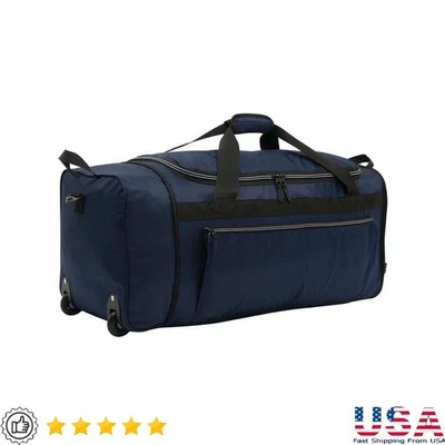 Extra Large Collapsible Rolling Duffel Bag W/ Smooth Inline Wheels Travel New