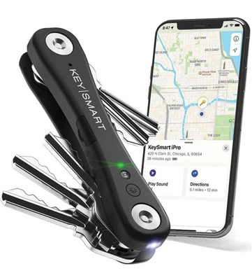 KeySmart Pro Smart Key Organizer w/ Tile Support & LED Light Holds Up to 14 Keys - Image 1 of 4