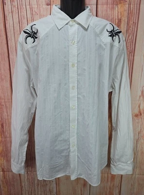 MMA Elite мужской белый рубашка на пуговицах XXL Fleur-De-Lis графический - Изображение 1 из 4