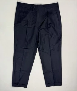 Pantalones de vestir Ermenegildo Zegna para hombre 35x29 lana trofeo moderno diseñador con puños - Imagen 1 de 12