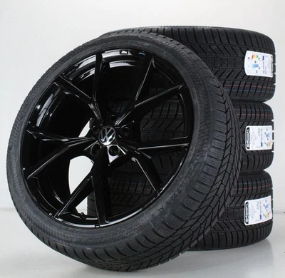 VW Touareg R Winterräder 22 Zoll Felgen Estoril schwarz Alufelgen 760601025AF - Bild 1 von 4