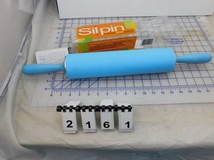 Sil-Pin Silicon Rolling Pin, Blue, Original Package, 12" x 3" - Picture 1 of 9