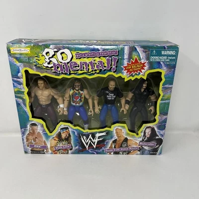 1998 Jakks Go Mental Figure Box Set Stone Cold Dude Love Undertaker HHH Hunter - Image 1 of 4