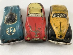 Vintage AMB Bologna Tin Toy Cars X 3. “Modele Bologna Depose Italy. - Picture 1 of 11