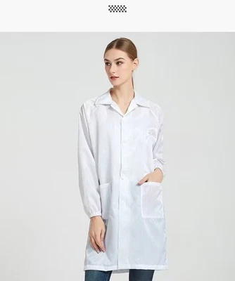 ESD Anti-Static Premium Lab Jacket Coat Unisex S-7XL Unisex Smock Clothes - Image 1 of 4