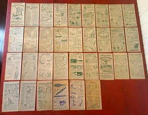 1950's Nabisco Shredded Wheat "Straight Arrow Indian Manual" 33 Card Lot - Picture 1 of 14