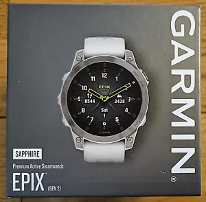 Garmin EPIX (Gen 2) Weiß / Titanium GPS 47mm Smartwatch 010-02582-21 NEU & OVP - Bild 1 von 4