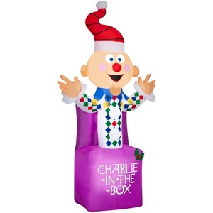 Gemmy 6.5' Charlie in the Box Misfit Rudolph Airblown Inflatable Christmas Decor - Picture 1 of 1