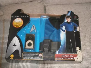 More details for star trek spock action set costume size 4-6 in damaged box
