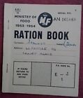 RATION BOOK _ GENUINE _ 1953/54 _ for D. STAINES _ still has all its COUPONS