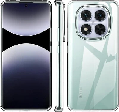 COVER CUSTODIA PER XIAOMI REDMI NOTE 14 PRO 5G TRASPARENTE TPU MORBIDA SILICONE - Immagine 1 di 4