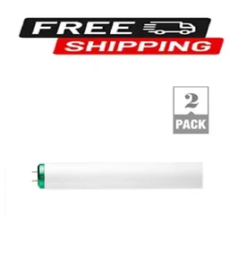 40-Watt 4 ft. T12 Fluorescent Tube Light Bulb: Cool White (4100K), 2-Pack - Picture 1 of 4