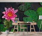 3D Pink Water Lily ZHUB6152 Wallpaper Wall Mural Removable Self-adhesive Vera