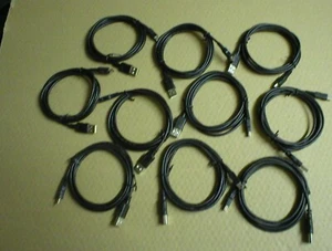 10 5.5ft AWB E101344 Style 2725VW USB 2.0 Type A Male 2 Mini B Male Sync Cables - Picture 1 of 7