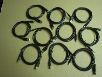 10 5.5ft AWB E101344 Style 2725VW USB 2.0 Type A Male 2 Mini B Male Sync Cables - Image 1 of 4