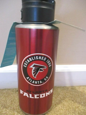 TERVIS Atlanta FALCONS 32 OZ Water Bottle DELUXE SPOUT WIDE MOUTH 60 HRS COLD Cover