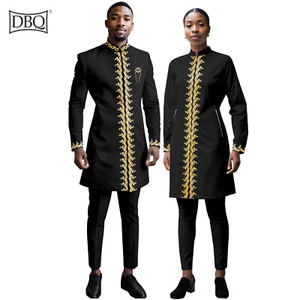 Afrikanische Kleidung für Paare Stickerei Blazer und Hose Set für Männer und Frauen - Bild 1 von 18