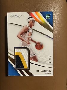 2020-21 Immaculate RJ Hampton RC 3 Color Patch 10/10.